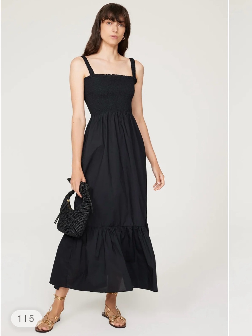 Hill House Anjuli Nap Dress Black Crepe - M
